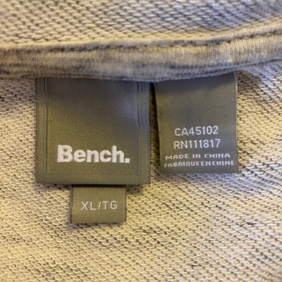 Bench Twist Neck Fitted Hoodie Heathered  Gray Ladies XLg - Picture 4 of 11